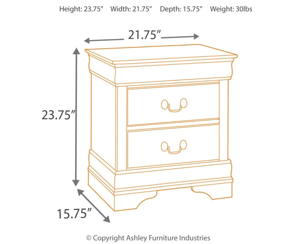 Alisdair Queen Sleigh Bed with Mirrored Dresser, Chest and 2 Nightstands