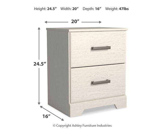 Stelsie Twin Panel Bed with Mirrored Dresser and Nightstand