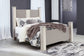 Surancha Queen Poster Bed with Mirrored Dresser and Nightstand