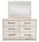 Lawroy Queen Panel Storage Bed with Mirrored Dresser