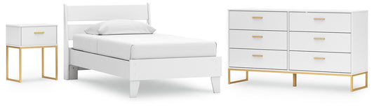 Ashley Express - Socalle Twin Panel Platform Bed with Dresser and Nightstand